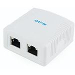 Изображение Розетка Cablexpert (NCAC-2F5E-01) на 2 порта RJ45, 5level, внешняя экранированная #1 Фото Розетка Cablexpert (NCAC-2F5E-01) на 2 порта RJ45, 5level, внешняя экранированная #1