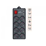 Изображение Фильтр-удлинитель сетевой REAL-EL RS-8 PROTECT USB 3m Black (EL122300020) 8 розеток, 2*USB 2.1А #4 Фото Фильтр-удлинитель сетевой REAL-EL RS-8 PROTECT USB 3m Black (EL122300020) 8 розеток, 2*USB 2.1А #4