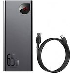 Изображение Внешний аккумулятор Power Bank Baseus (PPIMDA-D01) Adaman Metal 20000mAh, 65W, QC4.0, PD2.0, Black #1 Фото Внешний аккумулятор Power Bank Baseus (PPIMDA-D01) Adaman Metal 20000mAh, 65W, QC4.0, PD2.0, Black #1