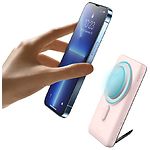 Изображение Внешний аккумулятор Power Bank Baseus (PPCX000204) Magnetic Wireless + USB FastCharge 10000mAh Pink #5 Фото Внешний аккумулятор Power Bank Baseus (PPCX000204) Magnetic Wireless + USB FastCharge 10000mAh Pink #5