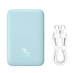 Изображение Внешний аккумулятор Power Bank Baseus (PPCX030003) Magnetic Mini Wireless + USB Fast 10000mAh Blue #3 Фото Внешний аккумулятор Power Bank Baseus (PPCX030003) Magnetic Mini Wireless + USB Fast 10000mAh Blue #3