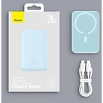 Изображение Внешний аккумулятор Power Bank Baseus (PPCX030003) Magnetic Mini Wireless + USB Fast 10000mAh Blue #1 Фото Внешний аккумулятор Power Bank Baseus (PPCX030003) Magnetic Mini Wireless + USB Fast 10000mAh Blue #1
