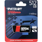Фото USB Flash  512Gb PATRIOT Supersonic Rage Elite USB 3.1 Black (PEF512GSRE3USB) R/W-400/300Mb/s #1