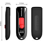 Изображение USB Flash 64Gb TRANSCEND JetFlash TS64GJF590K Black #1 Фото USB Flash 64Gb TRANSCEND JetFlash TS64GJF590K Black #1