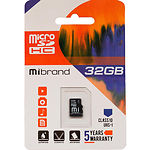 Фото microSD HC 32Gb Mibrand UHS-I class 10 (MICDHU1/32GB-A) с SD переходником #2