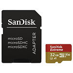 Фото microSD HC 32Gb SanDisk Extreme Action A1 Class 10 V30 UHS-1 U3 (SDSQXAF-032G-GN6MA) с переходником #1