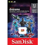 Фото microSD HC 32Gb SanDisk Extreme Mobile Gaming A1 C10 UHS-I U3 (SDSQXAF-032G-GN6GN) без переходника #1