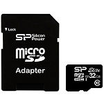 Фото microSD HC 32Gb SILICON POWER Elite Class10 UHS-I (SP032GBSTHBU1V10SP) с SD переходником #2