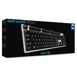 Изображение Клавиатура Logitech G413 Mechanical Gaming USB, Silver (920-008476) US Int'L, White LED #5 Фото Клавиатура Logitech G413 Mechanical Gaming USB, Silver (920-008476) US Int'L, White LED #5