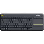 Фото Клавиатура Logitech Wireless Touch Keyboard K400 Plus, USB, black (920-007145) US INT'L
