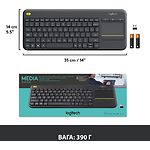 Фото Клавиатура Logitech Wireless Touch Keyboard K400 Plus, USB, black (920-007145) US INT'L #2