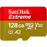 Фото microSD XC 128 GB SanDisk Extreme A2 V30 Class 10 UHS-I U3 (SDSQXAA-128G-GN6GN) без переходника #2