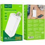 Изображение Внешний аккумулятор Power Bank Hoco J87B Tacker 30000mAh White (6931474779168) QC3.0+PD20W Фото Внешний аккумулятор Power Bank Hoco J87B Tacker 30000mAh White (6931474779168) QC3.0+PD20W