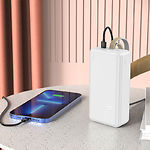 Изображение Внешний аккумулятор Power Bank Hoco J87B Tacker 30000mAh White (6931474779168) QC3.0+PD20W #1 Фото Внешний аккумулятор Power Bank Hoco J87B Tacker 30000mAh White (6931474779168) QC3.0+PD20W #1