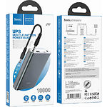 Изображение Внешний аккумулятор Power Bank Hoco J97 Aluminium 10000mAh Metal Gray (6931474784148) USB 5V +DC 12V #1 Фото Внешний аккумулятор Power Bank Hoco J97 Aluminium 10000mAh Metal Gray (6931474784148) USB 5V +DC 12V #1