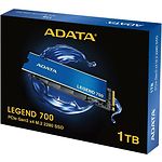 SSD жесткий диск A-Data Legend 700 1TB M.2 2280 NVMe PCIe3.0x4 (ALEG-700-1TCS) 2000/1600 MB/s - фото