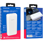 Изображение Внешний аккумулятор Power Bank BOROFONE BJ16AW White Cube 20000mAh, 2A #1 Фото Внешний аккумулятор Power Bank BOROFONE BJ16AW White Cube 20000mAh, 2A #1