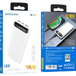 Изображение Внешний аккумулятор Power Bank BOROFONE BJ14W White Freeway 10000mAh, 2A #1 Фото Внешний аккумулятор Power Bank BOROFONE BJ14W White Freeway 10000mAh, 2A #1