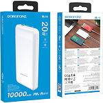 Изображение Внешний аккумулятор Power Bank BOROFONE BJ19W White Incredible 10000mAh, 20W, PD+QC3.0 #1 Фото Внешний аккумулятор Power Bank BOROFONE BJ19W White Incredible 10000mAh, 20W, PD+QC3.0 #1