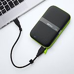 Фото внешний HDD SILICON POWER 2TB ext. USB3.0 2,5" (Armor A60 Black/Light-green - SP020TBPHDA60S3K) #4