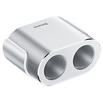 Изображение Автомобильный разветвитель прикуривателя Baseus CRDYQ-0S High Efficiency One to Two Cigarette Silver Фото Автомобильный разветвитель прикуривателя Baseus CRDYQ-0S High Efficiency One to Two Cigarette Silver
