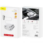 Изображение Автомобильный разветвитель прикуривателя Baseus CRDYQ-0S High Efficiency One to Two Cigarette Silver #1 Фото Автомобильный разветвитель прикуривателя Baseus CRDYQ-0S High Efficiency One to Two Cigarette Silver #1
