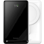 Изображение Внешний аккумулятор Power Bank Baseus (PPCX000002) Magnetic Wireles+USB FCharge 10000mAh,White,Cable Фото Внешний аккумулятор Power Bank Baseus (PPCX000002) Magnetic Wireles+USB FCharge 10000mAh,White,Cable