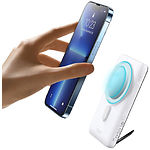 Изображение Внешний аккумулятор Power Bank Baseus (PPCX000002) Magnetic Wireles+USB FCharge 10000mAh,White,Cable #1 Фото Внешний аккумулятор Power Bank Baseus (PPCX000002) Magnetic Wireles+USB FCharge 10000mAh,White,Cable #1