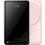 Изображение Внешний аккумулятор Power Bank Baseus (PPCX000004) Magnetic Wireles+USB FCharge 10000mAh,Pink, Cable Фото Внешний аккумулятор Power Bank Baseus (PPCX000004) Magnetic Wireles+USB FCharge 10000mAh,Pink, Cable