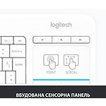 Изображение Клавиатура Logitech Wireless Touch Keyboard K400 Plus, USB, white (920-007146) #2 Фото Клавиатура Logitech Wireless Touch Keyboard K400 Plus, USB, white (920-007146) #2
