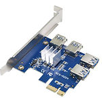 Изображение Контроллер Dynamode (RX-riser-card-PCI-E-1-to-4) Mining расширитель 1x PCI-E на 4 порта USB3.0 #2 Фото Контроллер Dynamode (RX-riser-card-PCI-E-1-to-4) Mining расширитель 1x PCI-E на 4 порта USB3.0 #2
