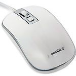 Изображение Мышка Gembird MUS-4B-06-WS оптическая, USB, бело-серая Фото Мышка Gembird MUS-4B-06-WS оптическая, USB, бело-серая