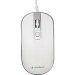Изображение Мышка Gembird MUS-4B-06-WS оптическая, USB, бело-серая #2 Фото Мышка Gembird MUS-4B-06-WS оптическая, USB, бело-серая #2