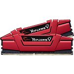 Изображение DDR-4 2шт x 4GB 2400МГц G.Skill Ripjaws V Red (F4-2400C15D-8GVR) #1 Фото DDR-4 2шт x 4GB 2400МГц G.Skill Ripjaws V Red (F4-2400C15D-8GVR) #1