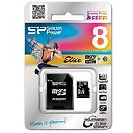 Фото microSD HC 8GB SILICON POWER UHS-I Elite Class 10 (SP008GBSTHBU1V10SP) с переходником #2