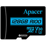 Изображение microSD XC 128 GB APACER Class 10 UHS-I U3 (AP128GMCSX10U7-R) с SD переходником, R100MB/s #1 Фото microSD XC 128 GB APACER Class 10 UHS-I U3 (AP128GMCSX10U7-R) с SD переходником, R100MB/s #1