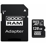 Фото microSD XC 128 GB GOODRAM Class 10 UHS-I (M1AA-1280R12) с SD переходником, R-100MB/s #3