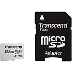 Фото microSD XC 128 GB Transcend 300S U3 Сlass 10 (TS128GUSD300S-A) с SD переходником #2