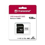 Фото microSD XC 128 GB Transcend 300S U3 Сlass 10 (TS128GUSD300S-A) с SD переходником #1
