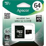 Изображение microSD XC 64Gb Apacer Class10 UHS-I (AP64GMCSX10U1-R) с SD переходником #2 Фото microSD XC 64Gb Apacer Class10 UHS-I (AP64GMCSX10U1-R) с SD переходником #2
