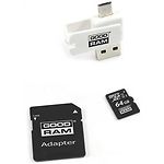 Изображение microSD XC 64Gb GOODRAM Class10 UHS-I (M1A4-0640R12) SD адаптер + OTG Reader #3 Фото microSD XC 64Gb GOODRAM Class10 UHS-I (M1A4-0640R12) SD адаптер + OTG Reader #3