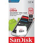 Изображение microSD XC 64Gb SanDisk Ultra Class 10 UHS-I (SDSQUNR-064G-GN3MN) без переходника, R100MB/s #3 Фото microSD XC 64Gb SanDisk Ultra Class 10 UHS-I (SDSQUNR-064G-GN3MN) без переходника, R100MB/s #3