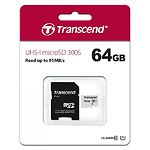 Изображение microSD XC 64Gb Transcend 300S UHS-I Class10 (TS64GUSD300S-A) с SD переходником #2 Фото microSD XC 64Gb Transcend 300S UHS-I Class10 (TS64GUSD300S-A) с SD переходником #2