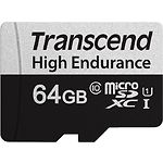 Изображение microSD XC 64Gb Transcend 350V High Endurance U1 Сlass 10 (TS64GUSD350V) с SD переходником #1 Фото microSD XC 64Gb Transcend 350V High Endurance U1 Сlass 10 (TS64GUSD350V) с SD переходником #1