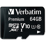 Фото microSD XC 64Gb Verbatim Class10 UHS-1 U1 (44084) с SD переходником #1