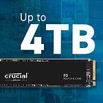 Изображение SSD Crucial P3 4TB M.2 2280 NVMe PCI-E 3.0 (CT4000P3SSD8) 3500/3000 MB/s #1 Фото SSD Crucial P3 4TB M.2 2280 NVMe PCI-E 3.0 (CT4000P3SSD8) 3500/3000 MB/s #1