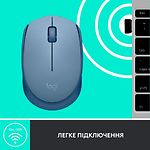 Изображение Мышка Logitech M171 Wireless Blue-Gray (910-006866) Фото Мышка Logitech M171 Wireless Blue-Gray (910-006866)