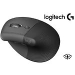 Изображение Мышка Logitech Lift Vertical Ergonomic Wireless/Bluetooth Graphite (910-006473,910-006466) #2 Фото Мышка Logitech Lift Vertical Ergonomic Wireless/Bluetooth Graphite (910-006473,910-006466) #2