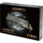 Изображение SSD A-Data Legend 840 512GB M.2 2280 PCIe4.0x4 (ALEG-840-512GCS) 5000/3000 MB/s #1 Фото SSD A-Data Legend 840 512GB M.2 2280 PCIe4.0x4 (ALEG-840-512GCS) 5000/3000 MB/s #1