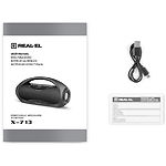 Изображение REAL-EL X-713 Black (EL121600014) портативная система 12 Вт,Li-Ion акк,USB,microSD,BT,AUX,FM,TWS,LCD #3 Фото REAL-EL X-713 Black (EL121600014) портативная система 12 Вт,Li-Ion акк,USB,microSD,BT,AUX,FM,TWS,LCD #3
